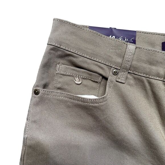 Gloria Vanderbilt Amanda Jeans Women 12 Khaki Classic Fit Tapered Stretch - Picture 5 of 16